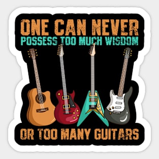 Guitar Guitarist Guitar Player Vintage Sticker